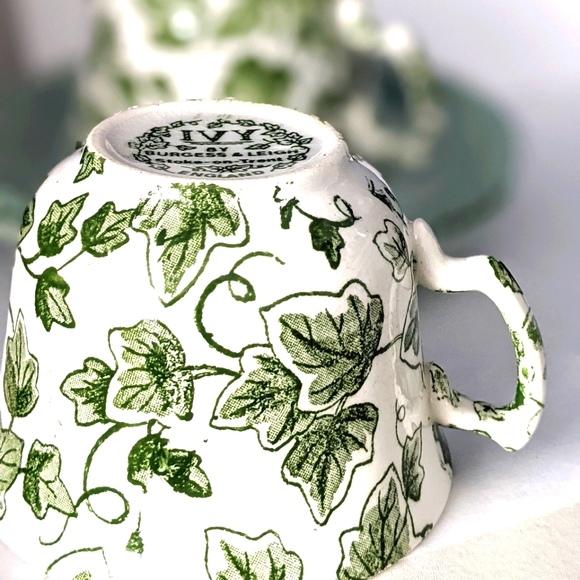Burgess & Leigh Other - Burgess & Leigh IVY 2 pc. Matching Set Green, Cream Tea Cups. Royal Stafford.